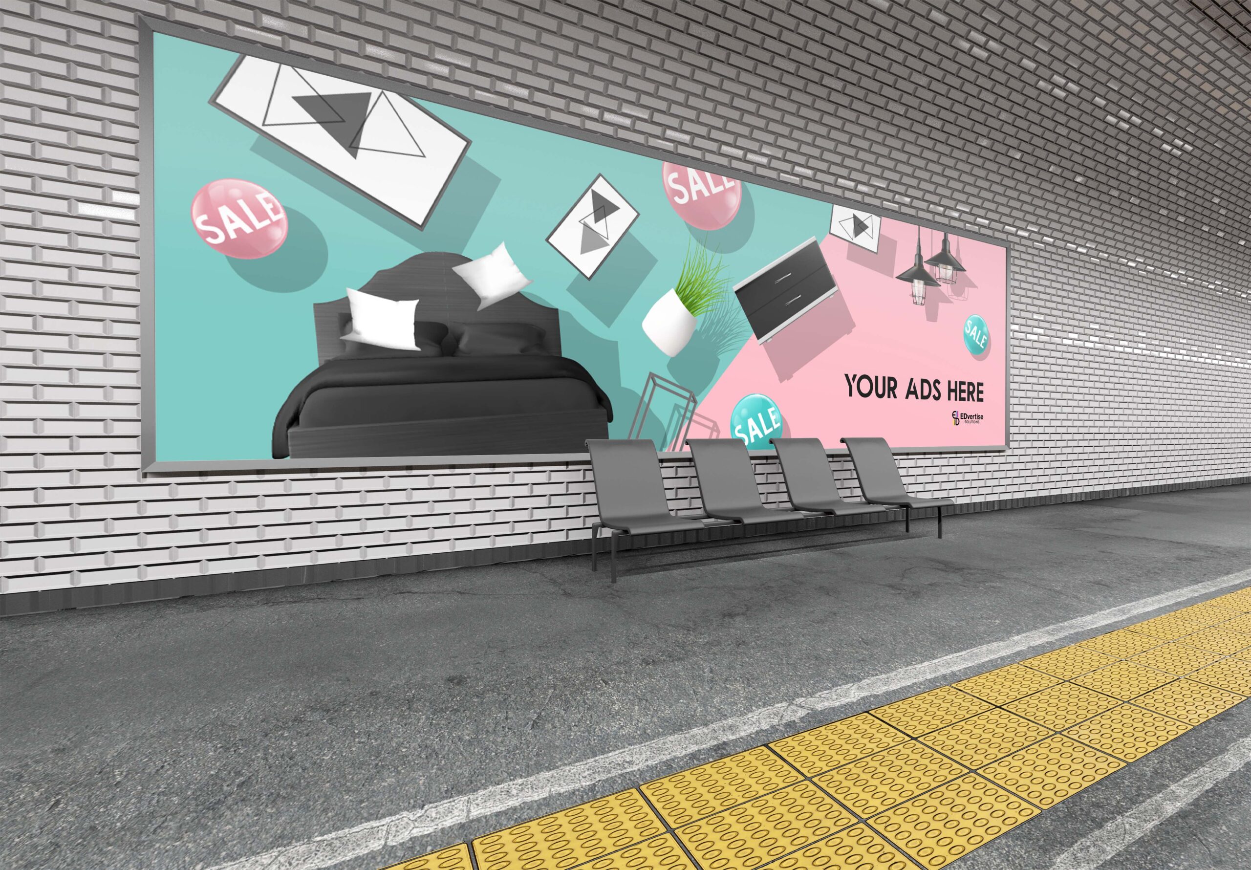 Subway Billboard Mockup